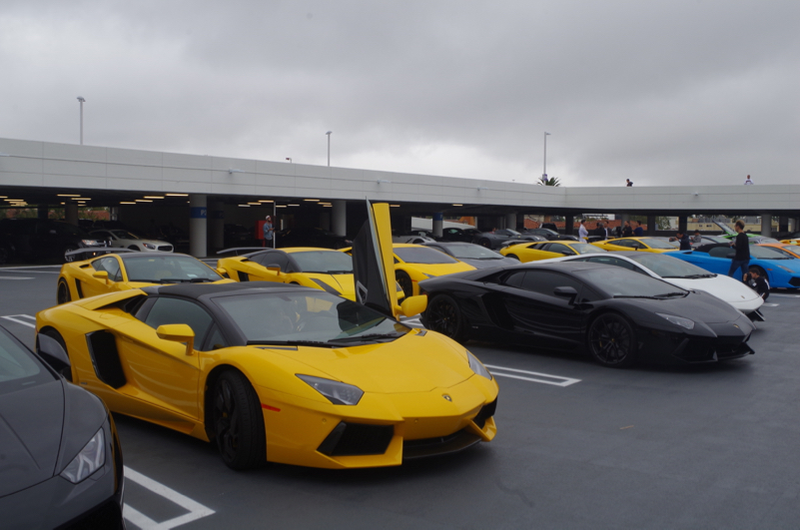 Illustration for article titled Supercars Took Over A Garage To Welcome The $1.9 Million Lamborghini Centenario
